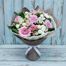 Букет цветов из:  Герберы, Альстромерии и Хризантемы #REPLACE_PRED# Туголесский Бор