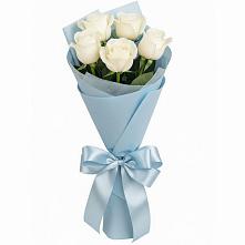 Букет 5 Белых роз Проуд в Туголесский Бор