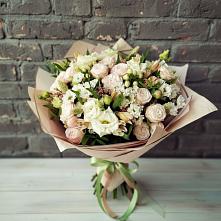 Букет цветов из:  Альстромерии, Розы и Хризантемы #REPLACE_PRED# Туголесский Бор
