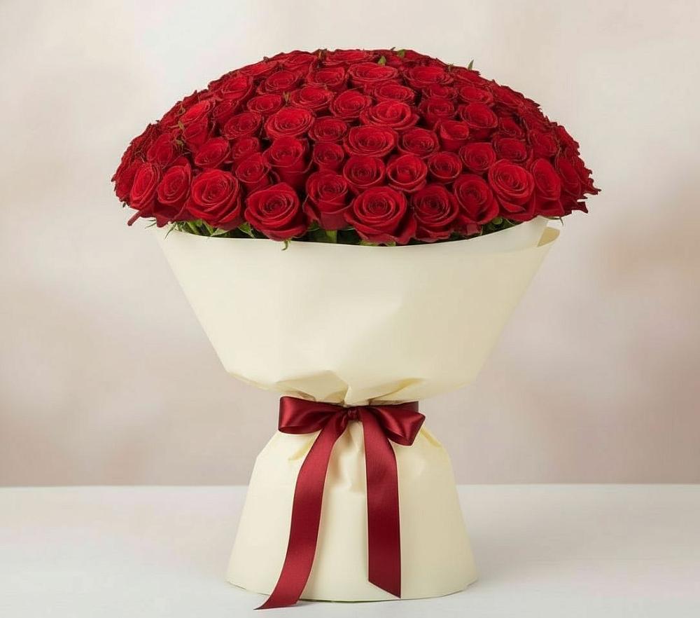 Букет 101 Красная роза Милано в Туголесский Бор