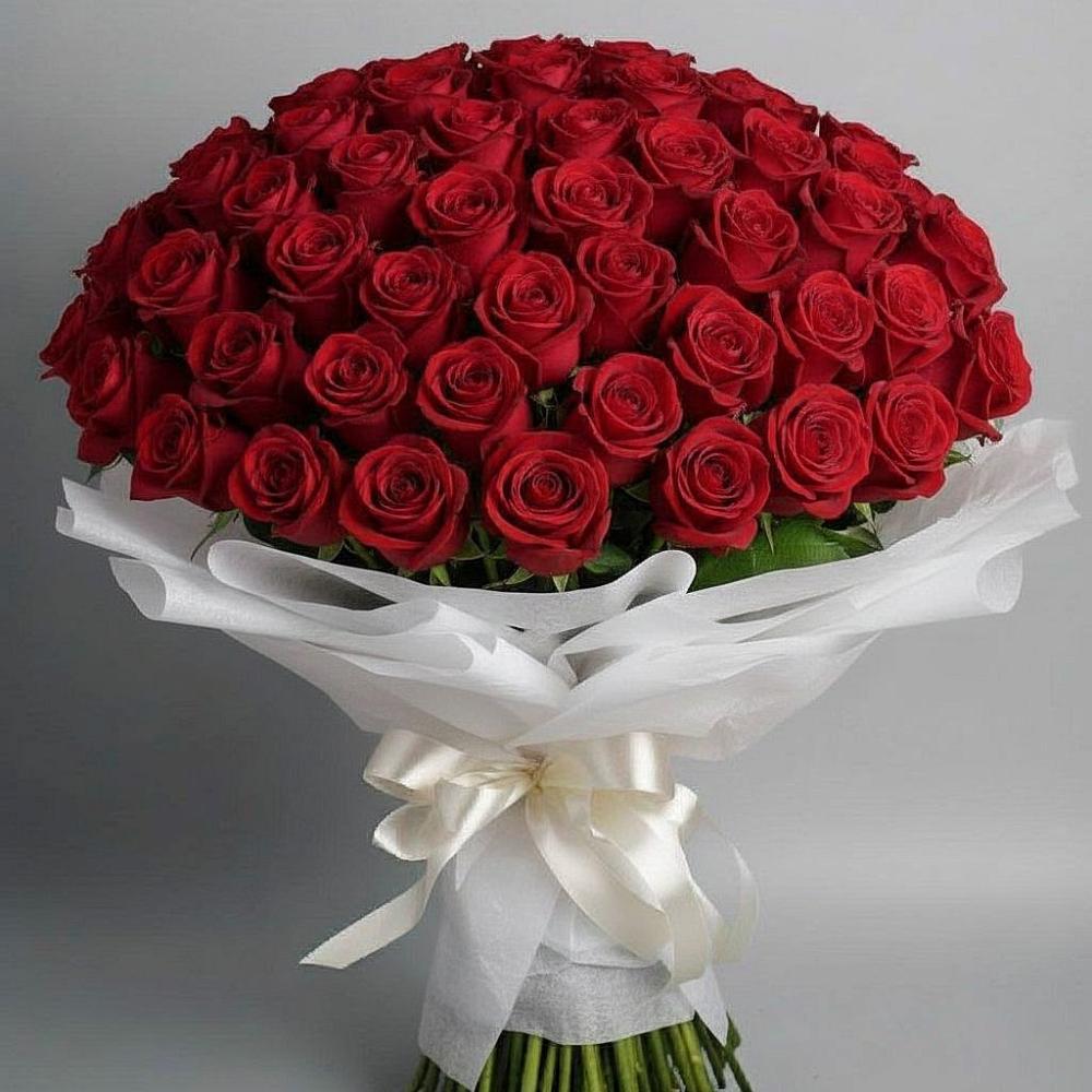 Букет 101 Красная роза Блэк Мэджик в Туголесский Бор