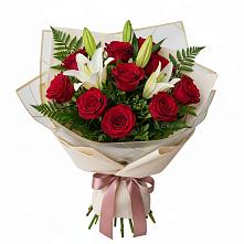 Букет цветов из:  Лилии и Розы в Туголесский Бор