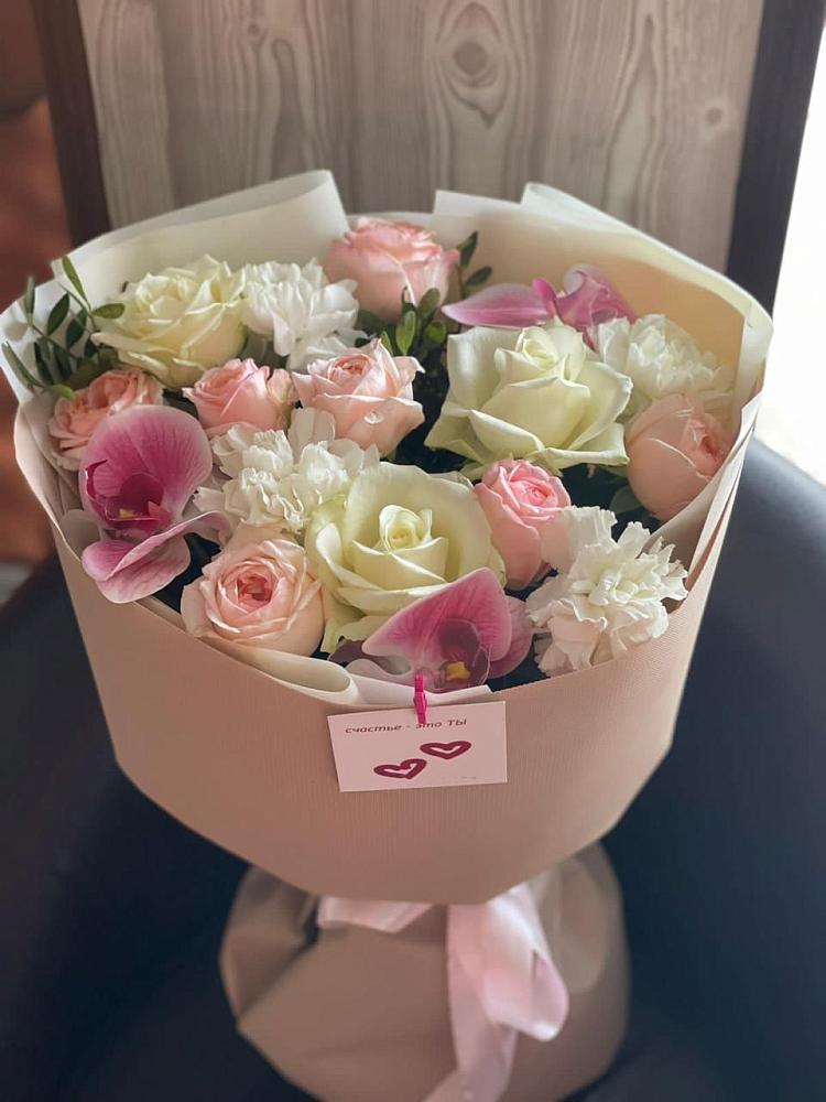 Букет цветов из: Орхидеи, Розы и Гвоздики в Туголесский Бор