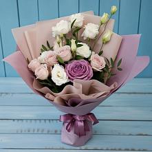 Букет цветов из:  Розы и Лизиантусы #REPLACE_PRED# Туголесский Бор