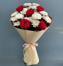 Букет цветов из:  Розы и Хризантемы #REPLACE_PRED# Туголесский Бор