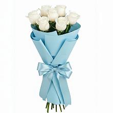 Букет 7 белых роз Проуд в Туголесский Бор