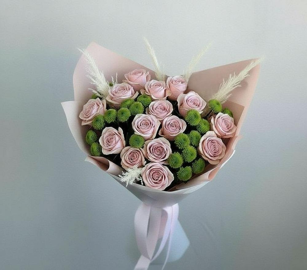 Букет цветов из: Розы и Хризантемы в Туголесский Бор