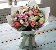 Букет цветов из:  Розы, Лизиантусы и Гвоздики #REPLACE_PRED# Туголесский Бор