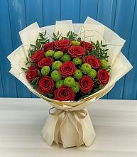 Букет цветов из:  Розы и Хризантемы в Туголесский Бор