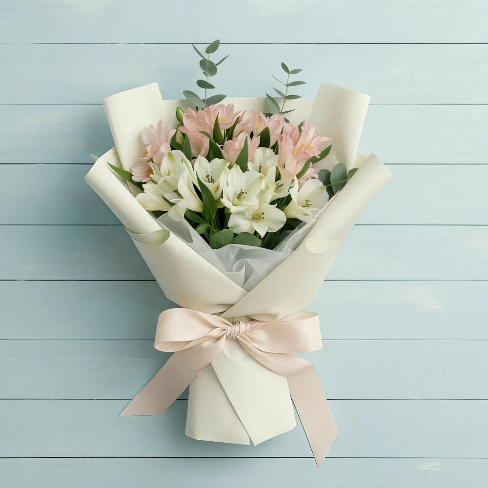 Букет цветов из: Альстромерии в Туголесский Бор