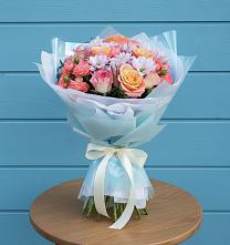 Букет цветов из:  Хризантемы и Розы в Туголесский Бор