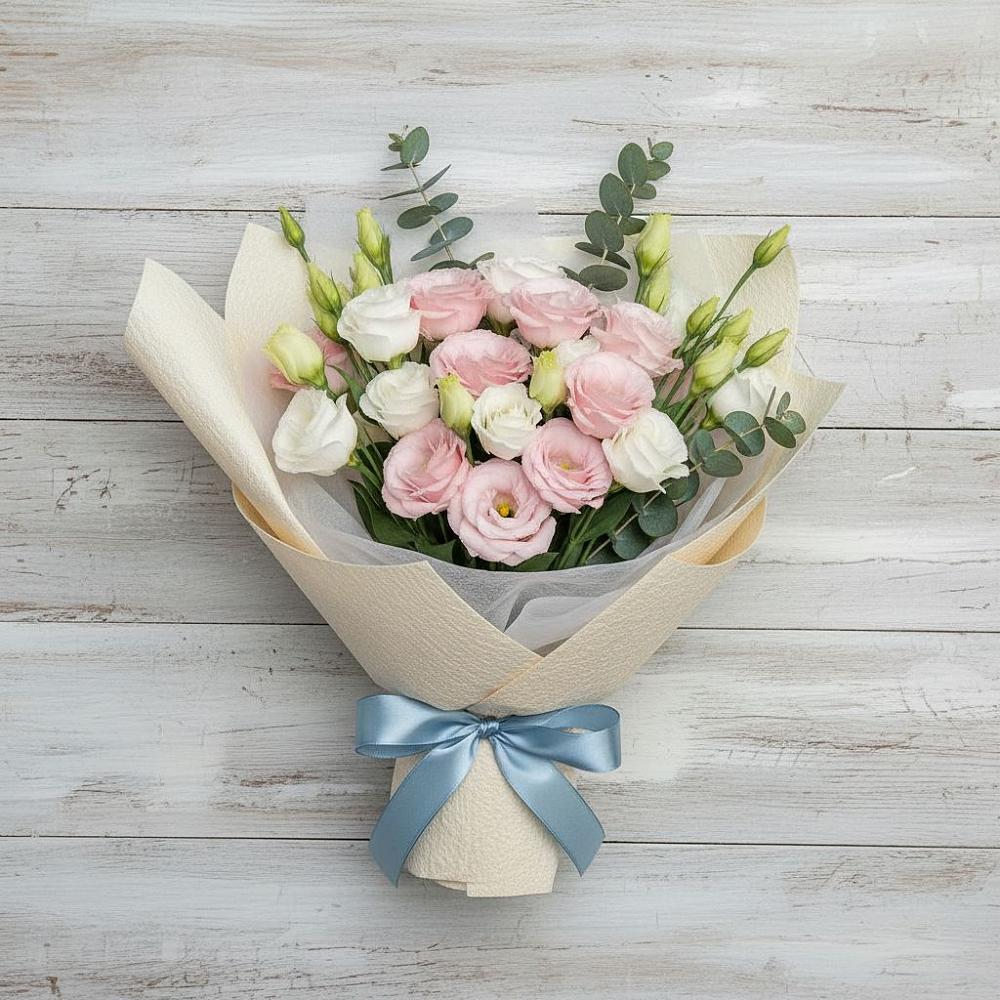 Букет цветов из: Лизиантусы в Туголесский Бор